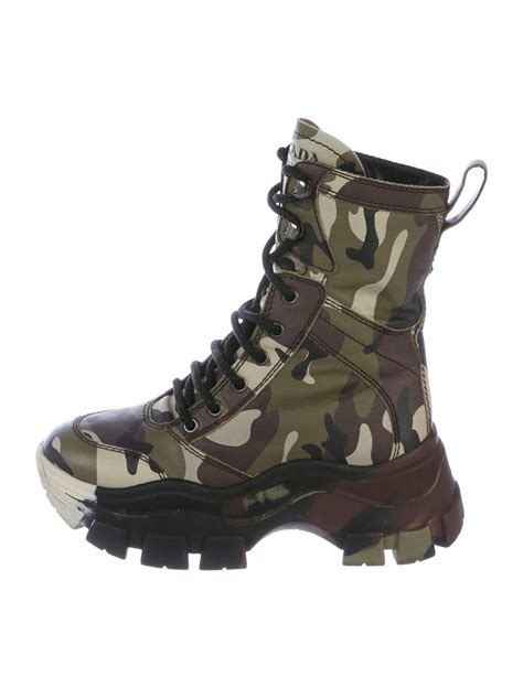 prada camouflage combat boots|prada genuine leather boots.